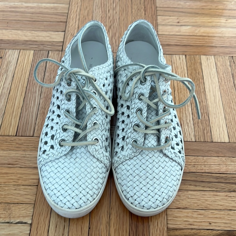 Michael Kors Collection Leather Woven Slip On
